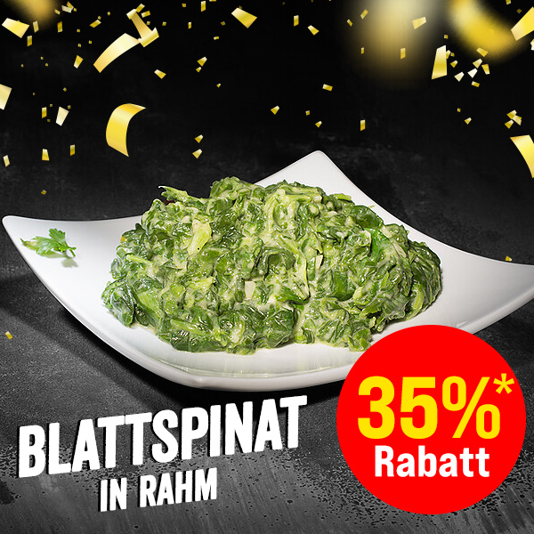 Blattspinat in Rahm