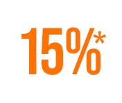 15% RABATT