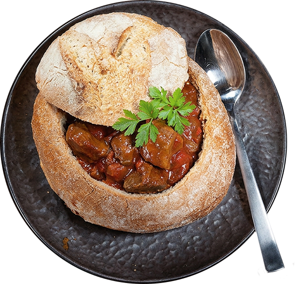 US Beef Gulasch Roggenbowl