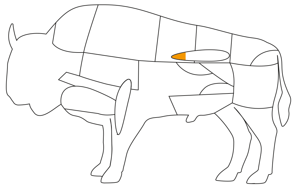 Teilst�ck vom Bison: Filetspitze