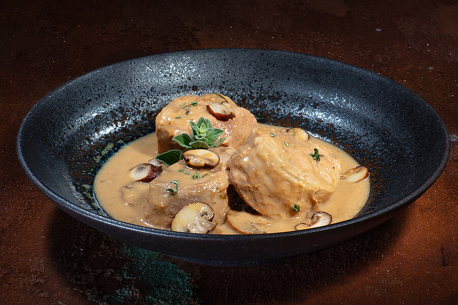 Bild 1 - Duroc Schweinefilet-Medaillons in Champignonrahmsauce Sous Vide