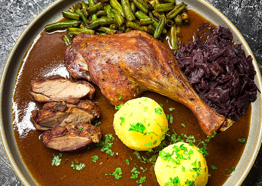 Bild 1 - Entenkeulen und Entenbrust mit Blaukraut