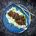 Mongolian Beef mit Jasminreis und Pikanter Sauce