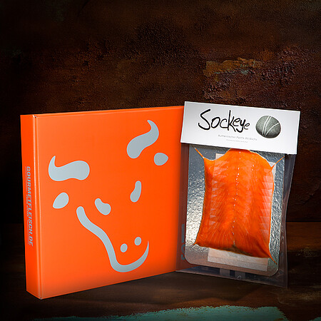 Alaska Sockeye-Wildlachs, ger�uchert, im Geschenkkarton
