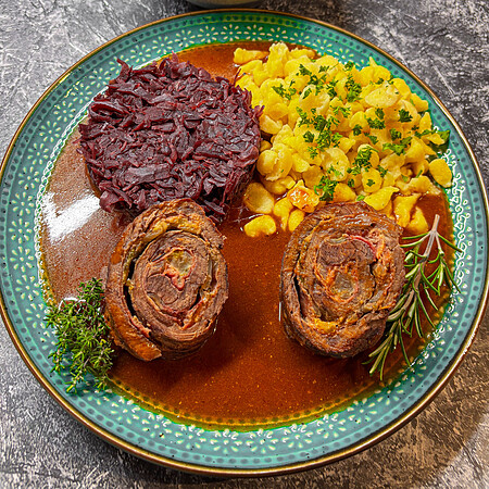 US Beef Rouladen mit Sptzle