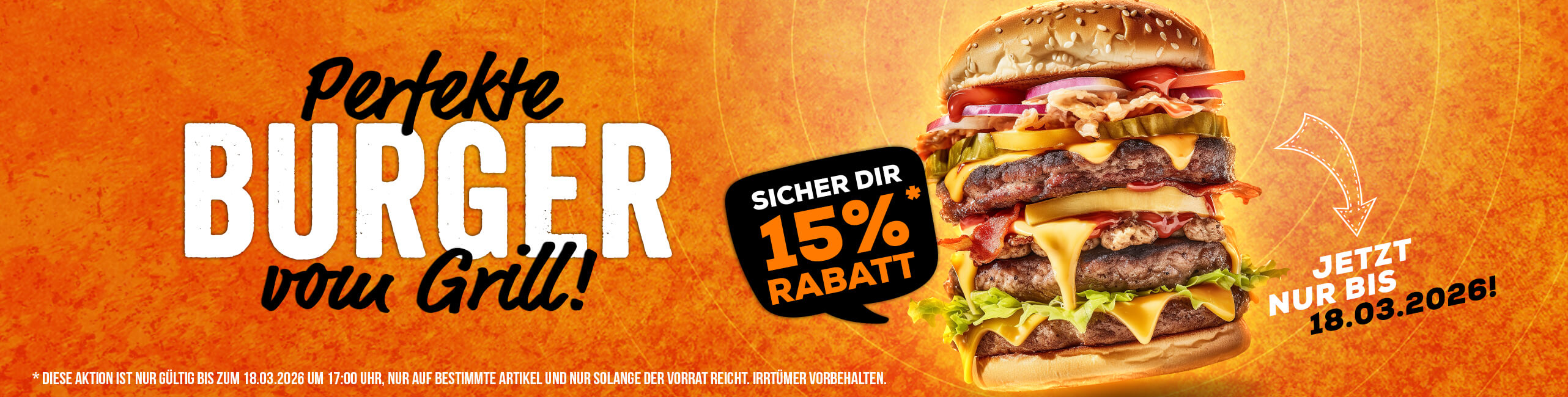 15% auf Burger - Jetzt zugreifen