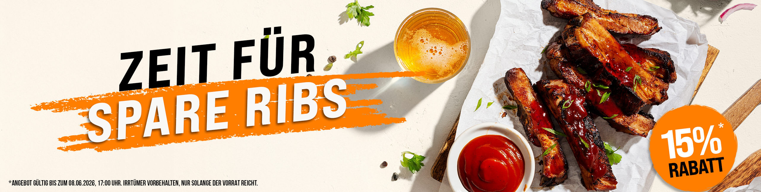 15 % Rabatt auf Spareribs - Jetzt entdecken!