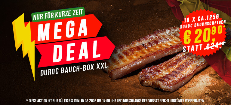 Mega Deal Duroc Bauchfleisch - Jetzt sichern!