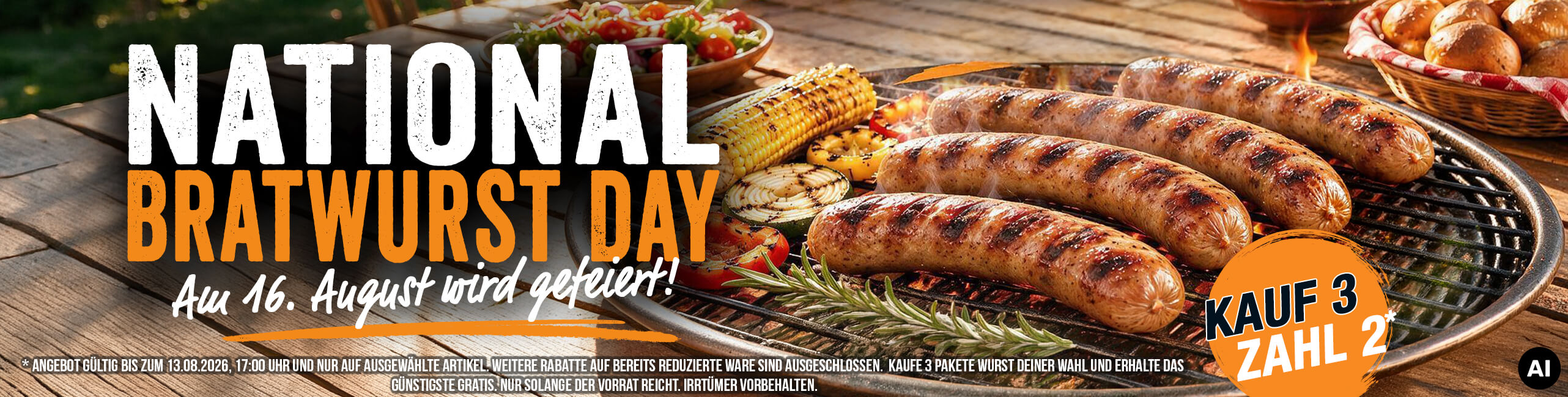 3 f�r 2 Aktion Wurst sichern!