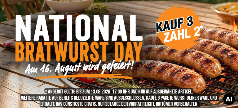 3 f�r 2 Aktion Wurst sichern!